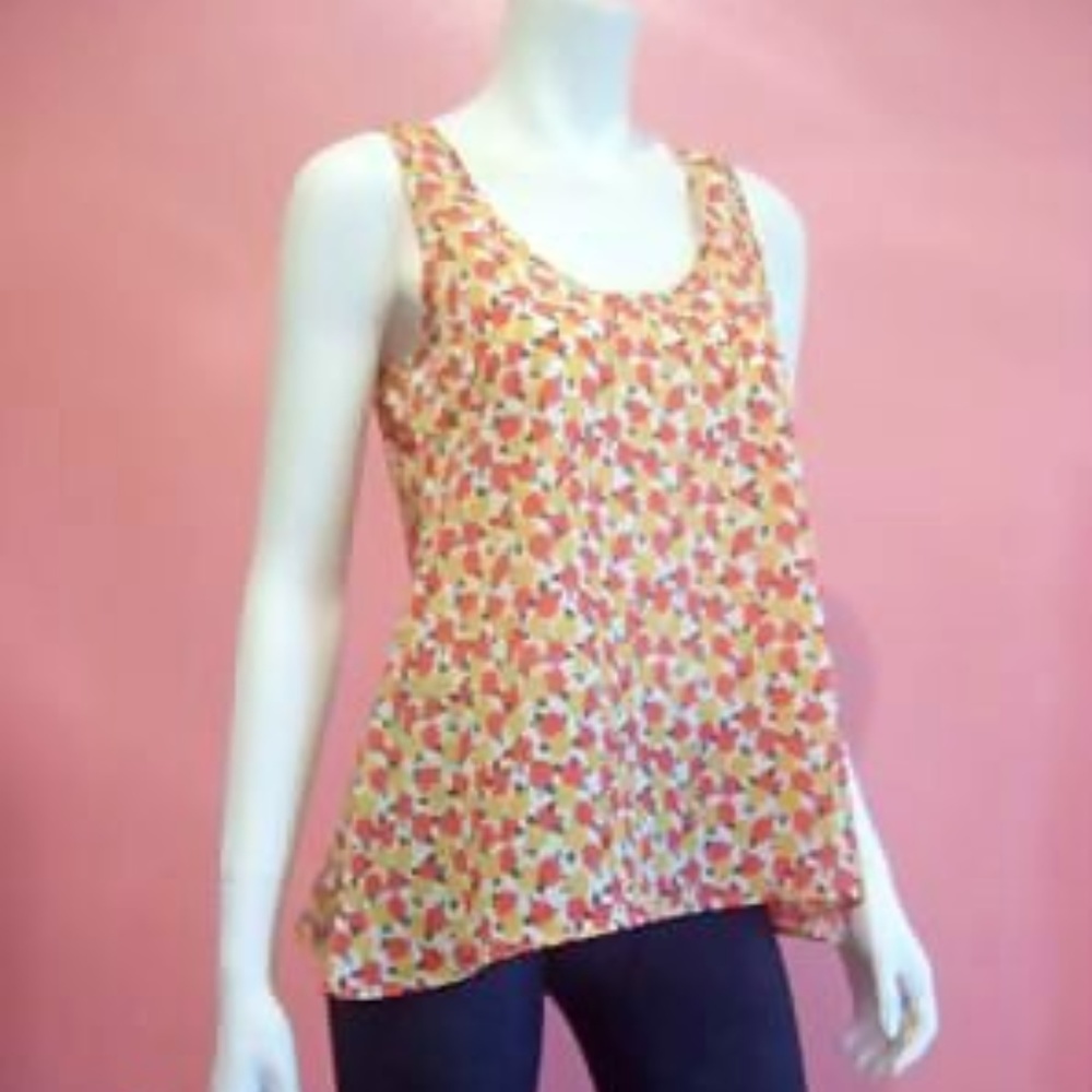 Floral Sleeveless Top Size M